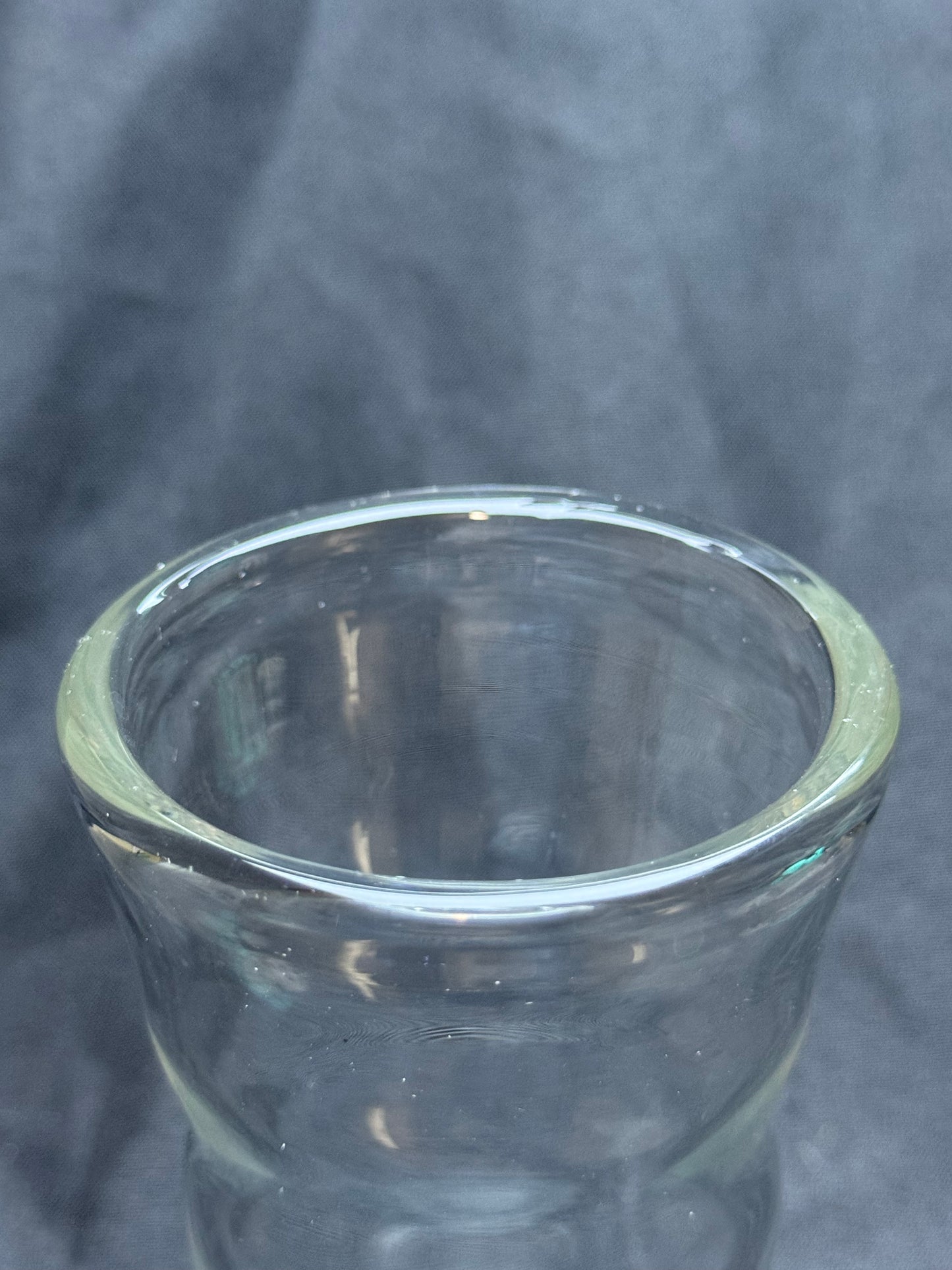 clear glass cup